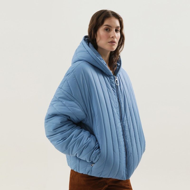 1989 STUDIO 1989 Studio Light Blue Quilted Down Jacket Size S / US 4 / IT 40 - 1 Thumbnail