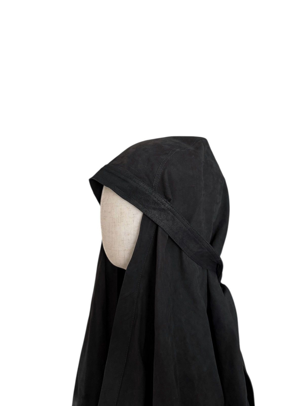 Rick Owens SAMPLE 2014 Moody Durag Lambskin Leather Head Drape Size ONE SIZE - 6 Thumbnail
