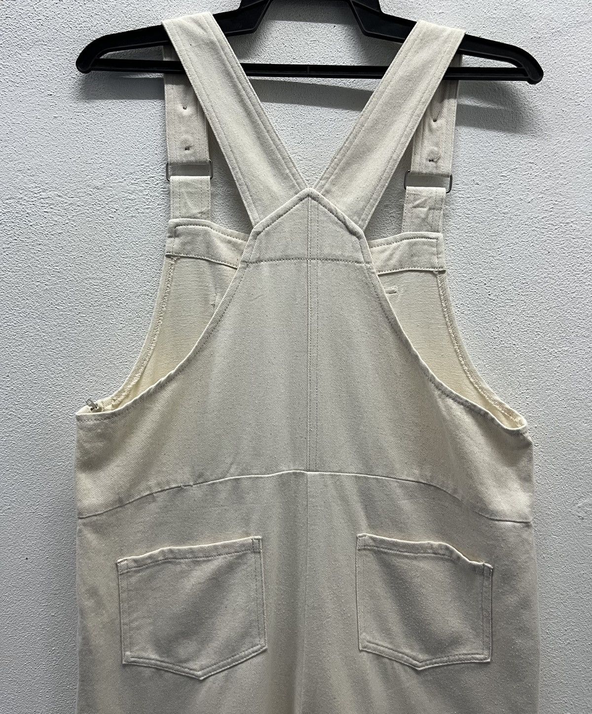 Vintage CHIP CLIP Beige Cotton Overalls – Women’s Size L Size US 37 - 4 Thumbnail