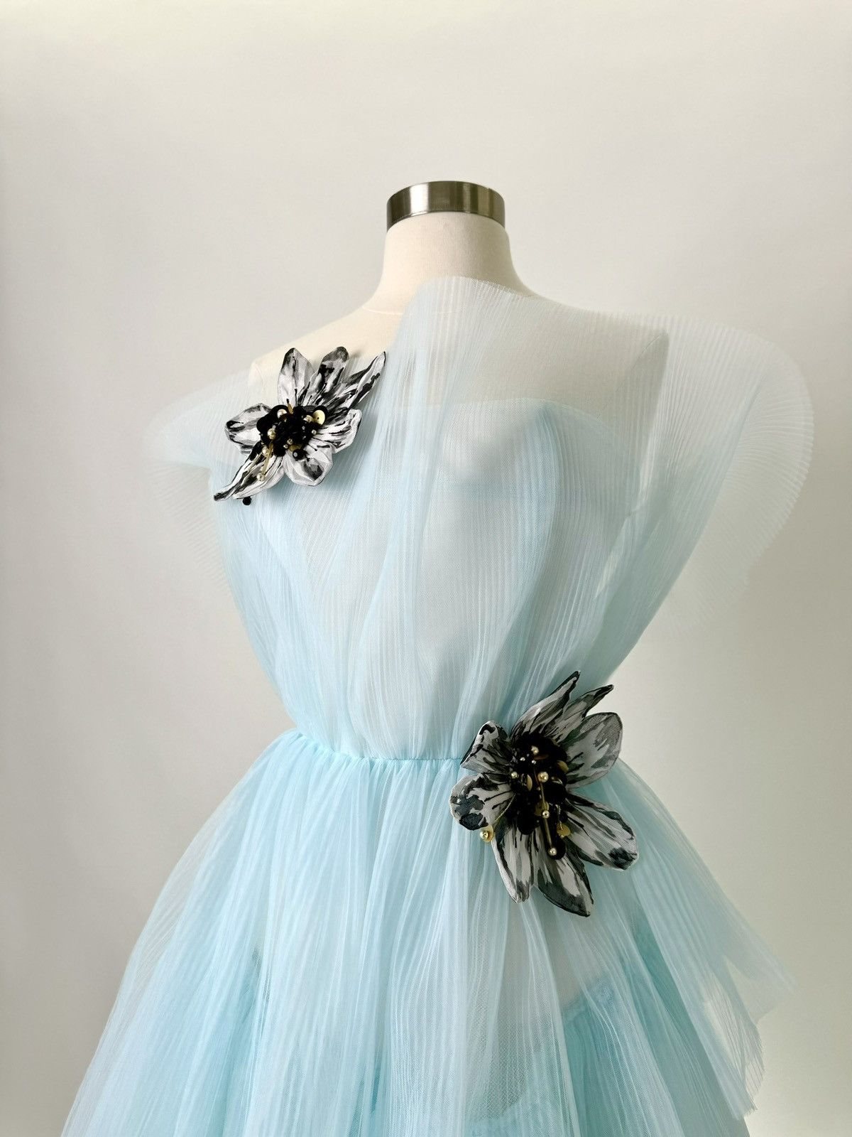 Other Brand new US 6 Anna Augusta Baby Blue Maxi Evening Dress Size M / US 6-8 / IT 42-44 - 5 Thumbnail