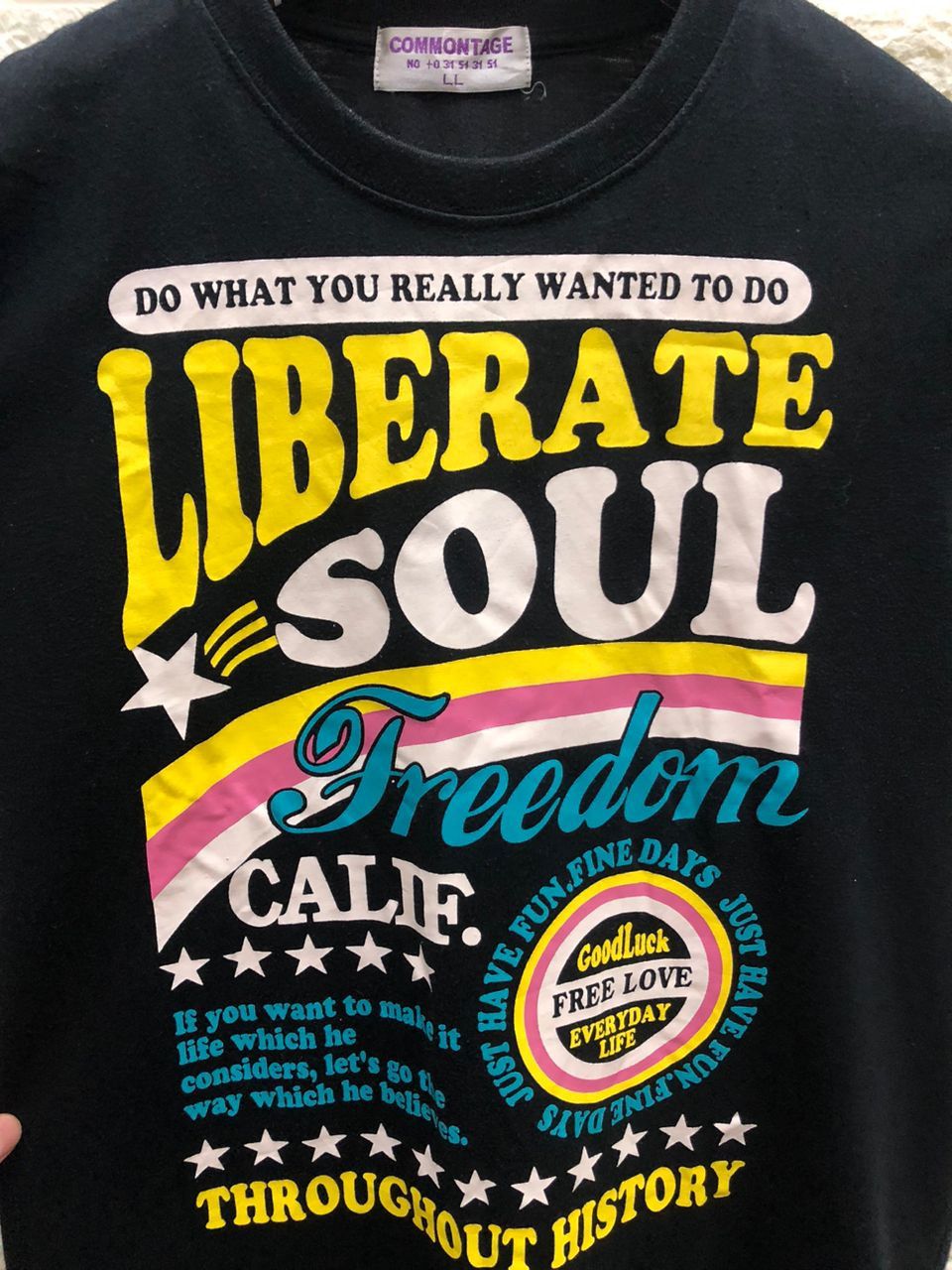 Japanese Brand liberate soul freedom Commontage Vintage Tee Size US L / EU 52-54 / 3 - 2 Thumbnail