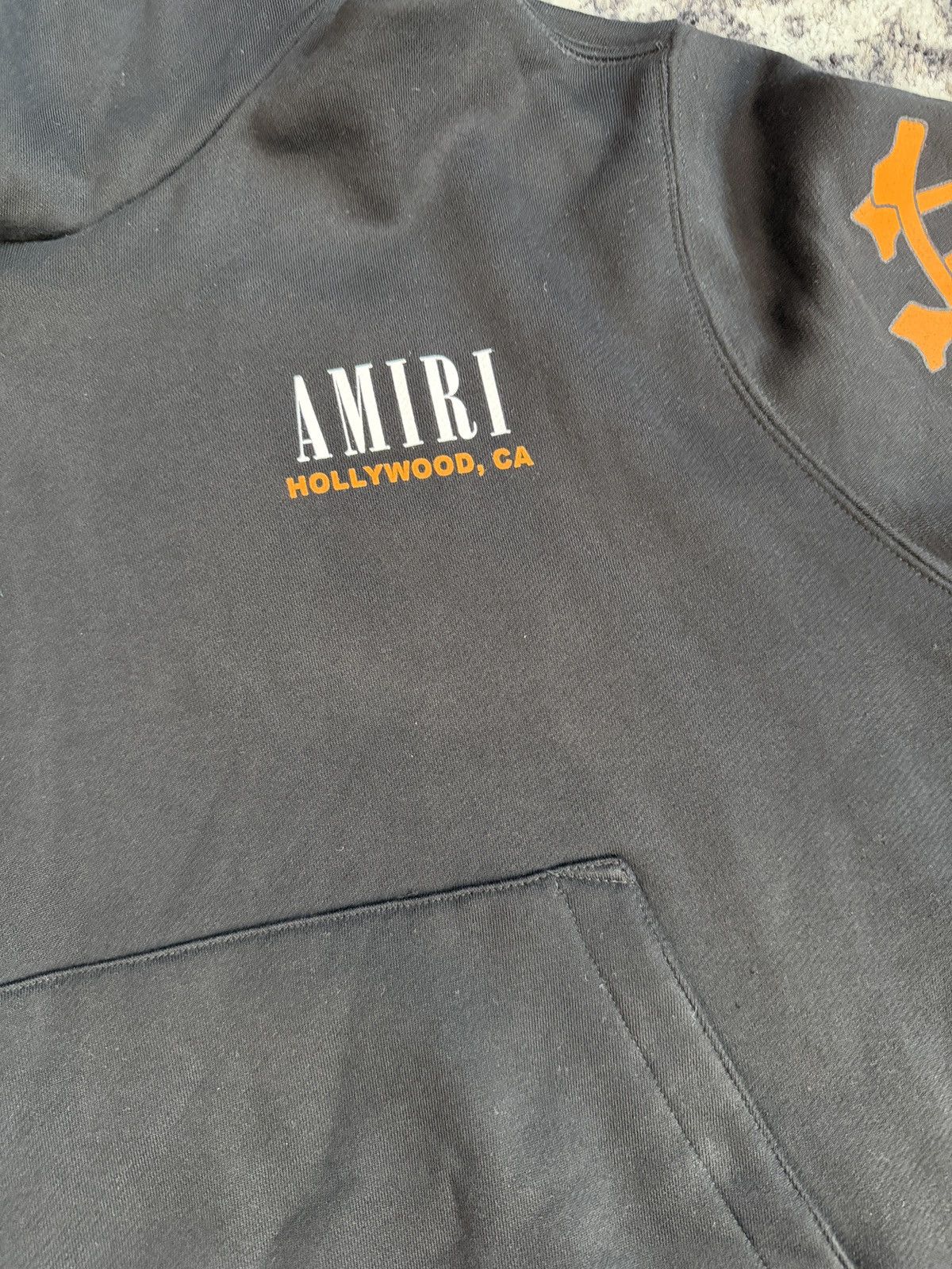 Amiri AMIRI Bones Hoodie – Black/Orange (Size XL) Size US XL / EU 56 / 4 - 5 Thumbnail