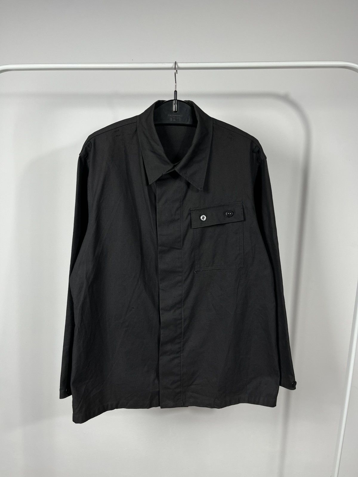 Other Vintage German Military Black Work Overshirt Jacket K48 Size US M / EU 48-50 / 2 - 1 Thumbnail