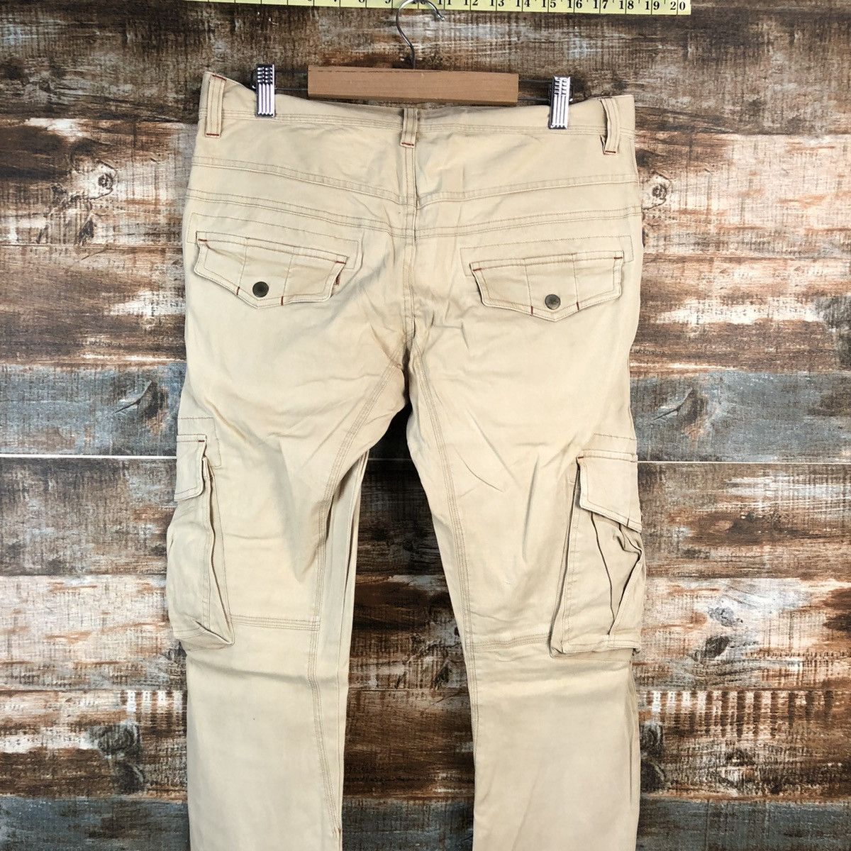 Schlussel DL Schlussel Brown Cargo Multipocket Pants #C215 Size US 31 - 14 Thumbnail