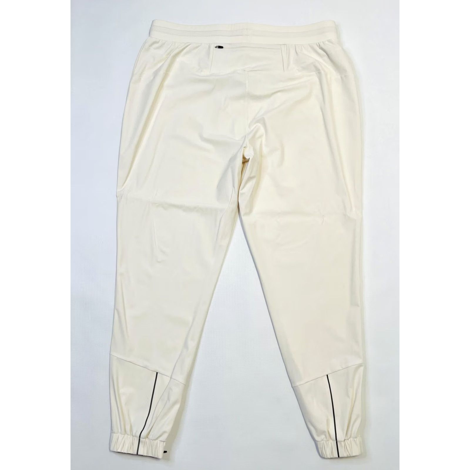 Vintage ALWRLD Pants Mens XL Cream Recycled Nylon Zip Ankle Stretch Athletic Joggers Size US 36 / EU 52 - 2 Thumbnail