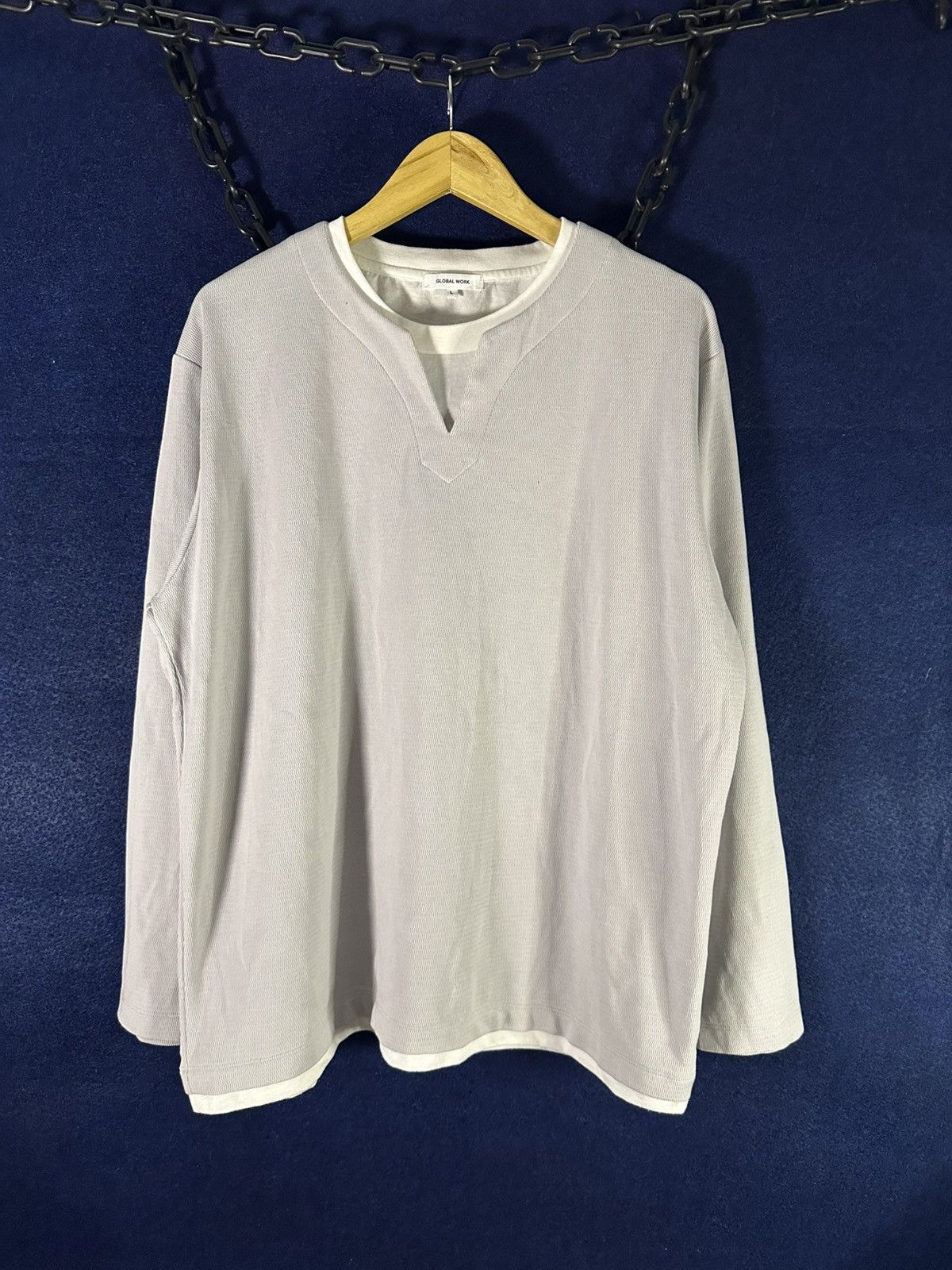 Japanese Brand Japanese GlobalWork DoubleLayer Longsleeve Raf Simons Style Size US L / EU 52-54 / 3 - 1 Thumbnail