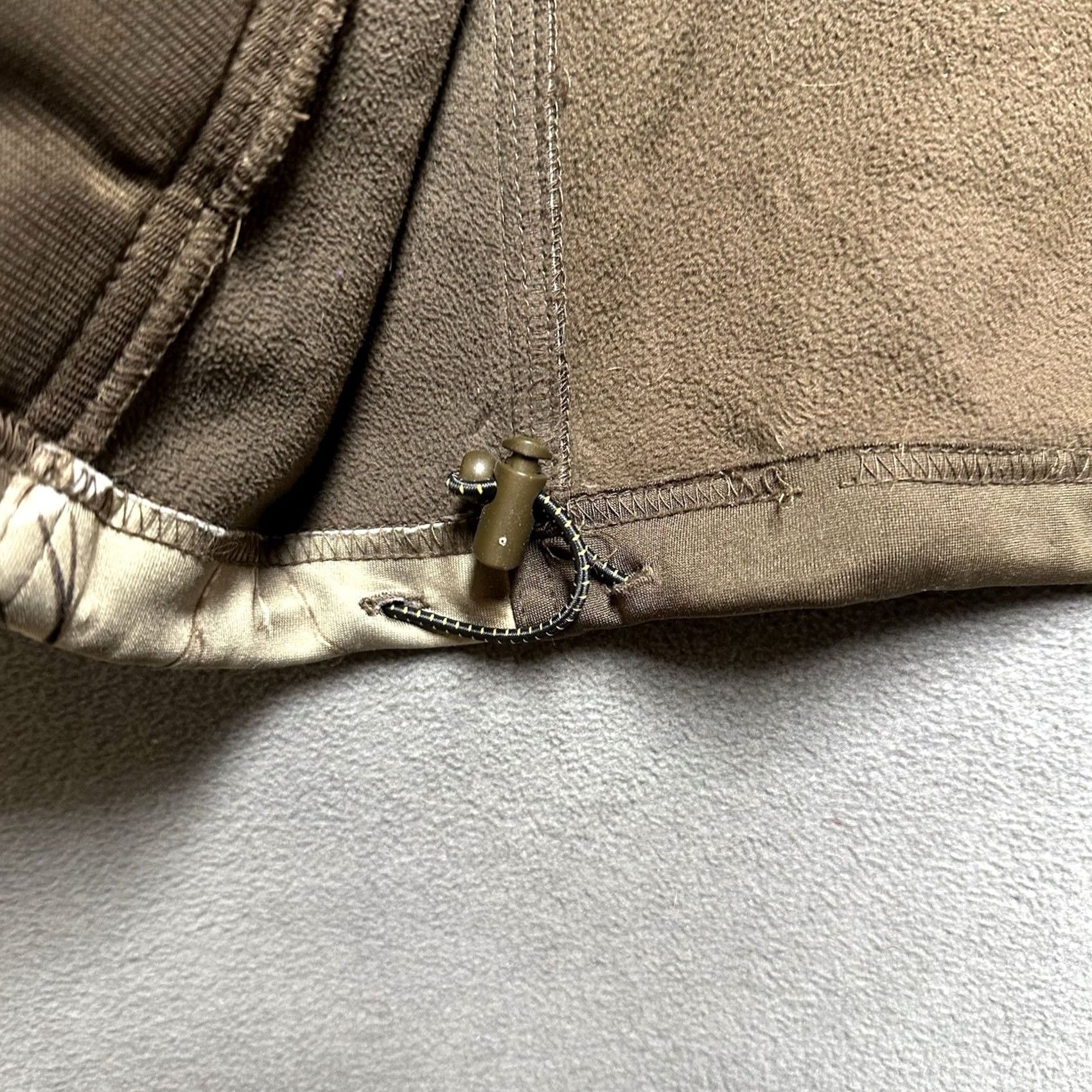 Vintage Tag Safari Jacket Mens L Brown Camo Soft Shell Fleece Lined Full Zip Pockets Size US L / EU 52-54 / 3 - 6 Thumbnail