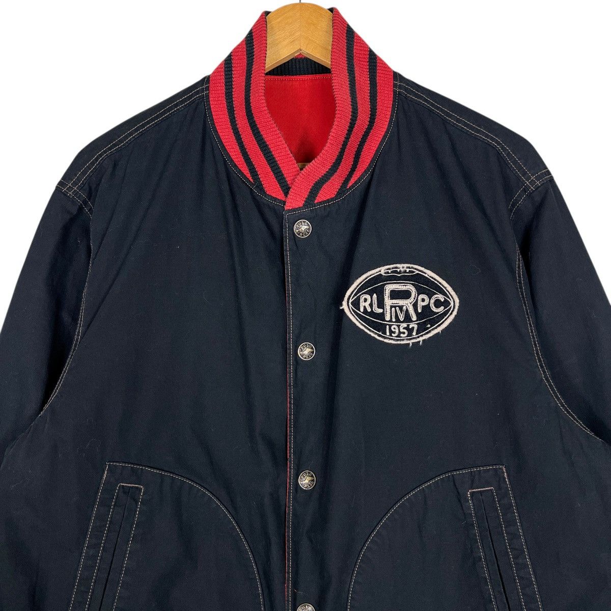 Polo Ralph Lauren 90s Vintage Polo Ralph Lauren Polo Wing Bulldog Satin Jacket Size US XL / EU 56 / 4 - 12 Thumbnail