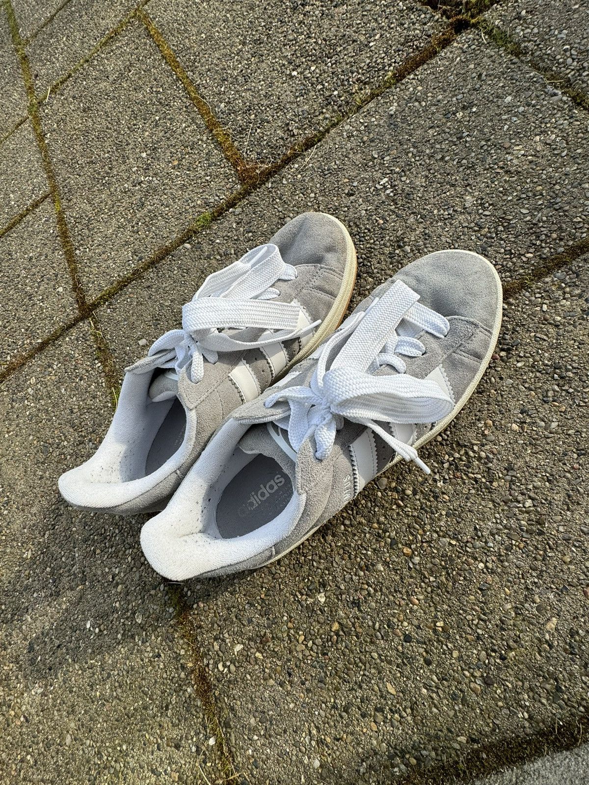 image of Adidas Campus 00 Grey White Shoes, Men's (Size 8.5)