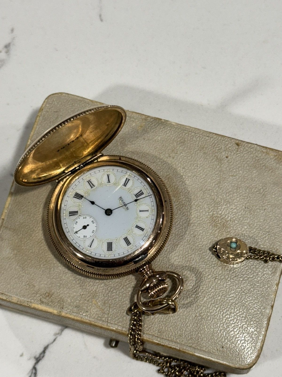 Elgin National Watch Company Vintage 1890s Elgin Gold Filled Pocket Watch Size ONE SIZE - 2 Thumbnail