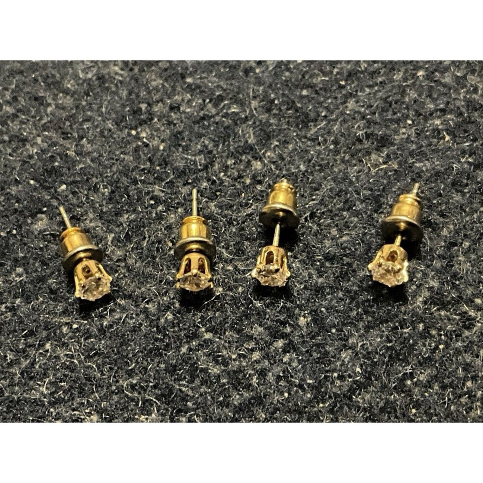 Swarovski Swarovski Stone Crystals Stud Earring 2 Pair Gold Plated Size ONE SIZE - 1 Thumbnail