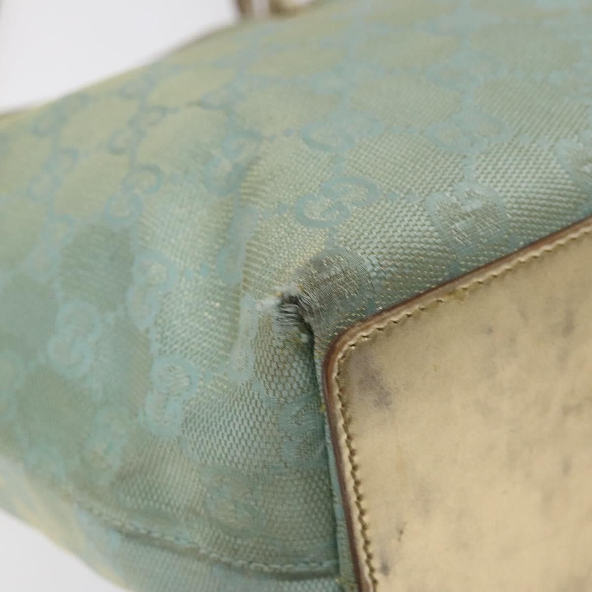 Gucci GUCCI GG Canvas Tote Bag Light Blue Gold 002 002 Size ONE SIZE - 11 Thumbnail