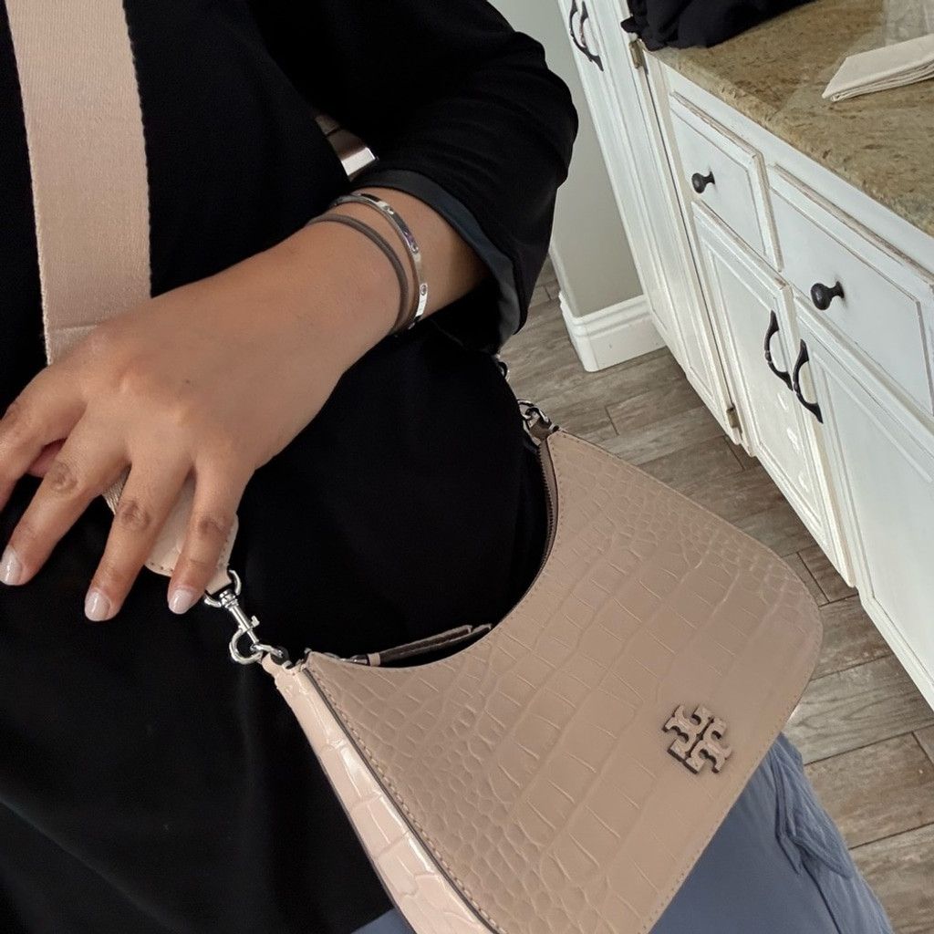 478$! Tory Burch - Thea Embossed Convertible Crossbody Pink