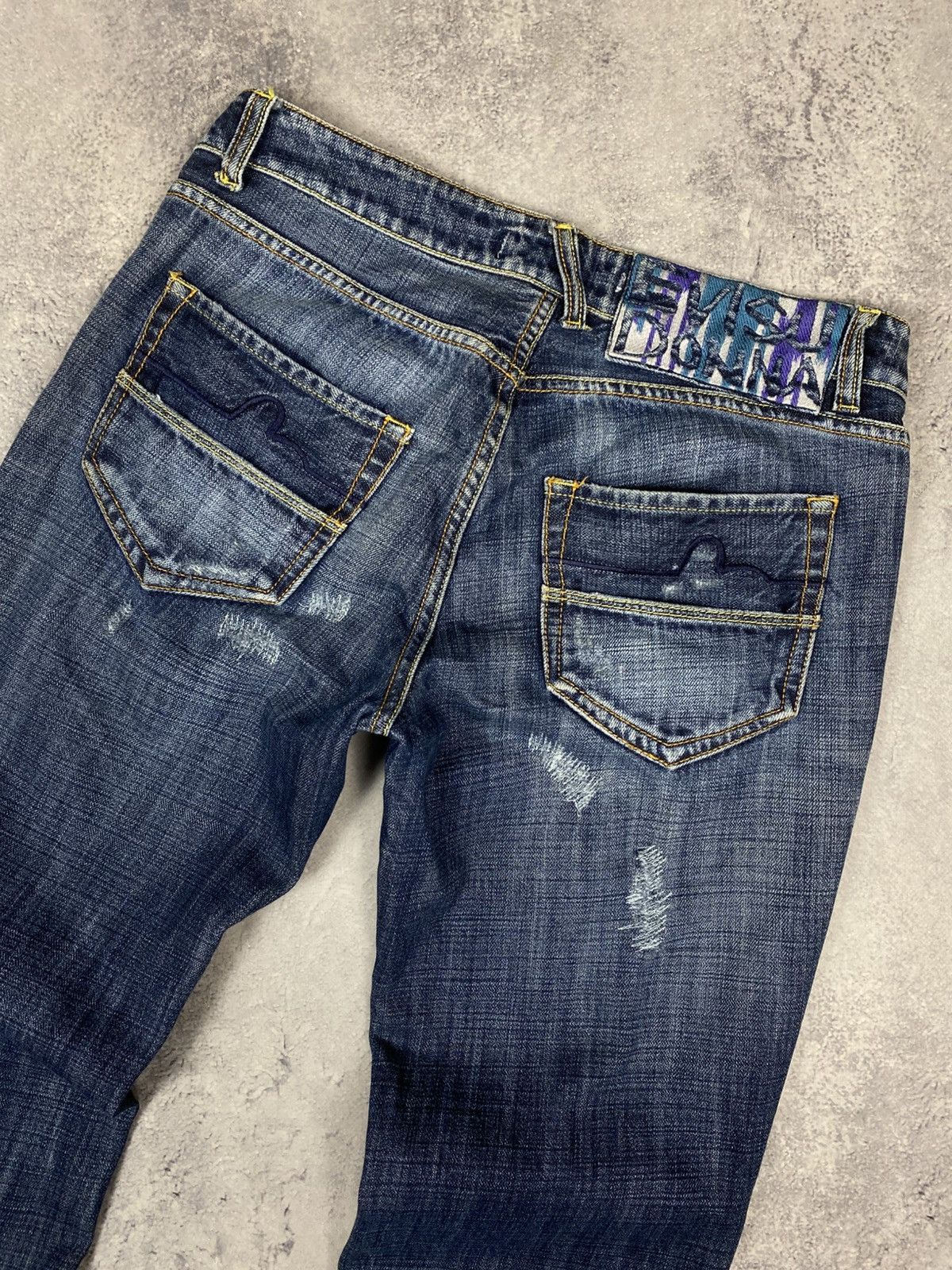 Evisu Evisu Donna Flared Bootcut Jeans Stonewashed y2k japanese Size 31" - 3 Thumbnail