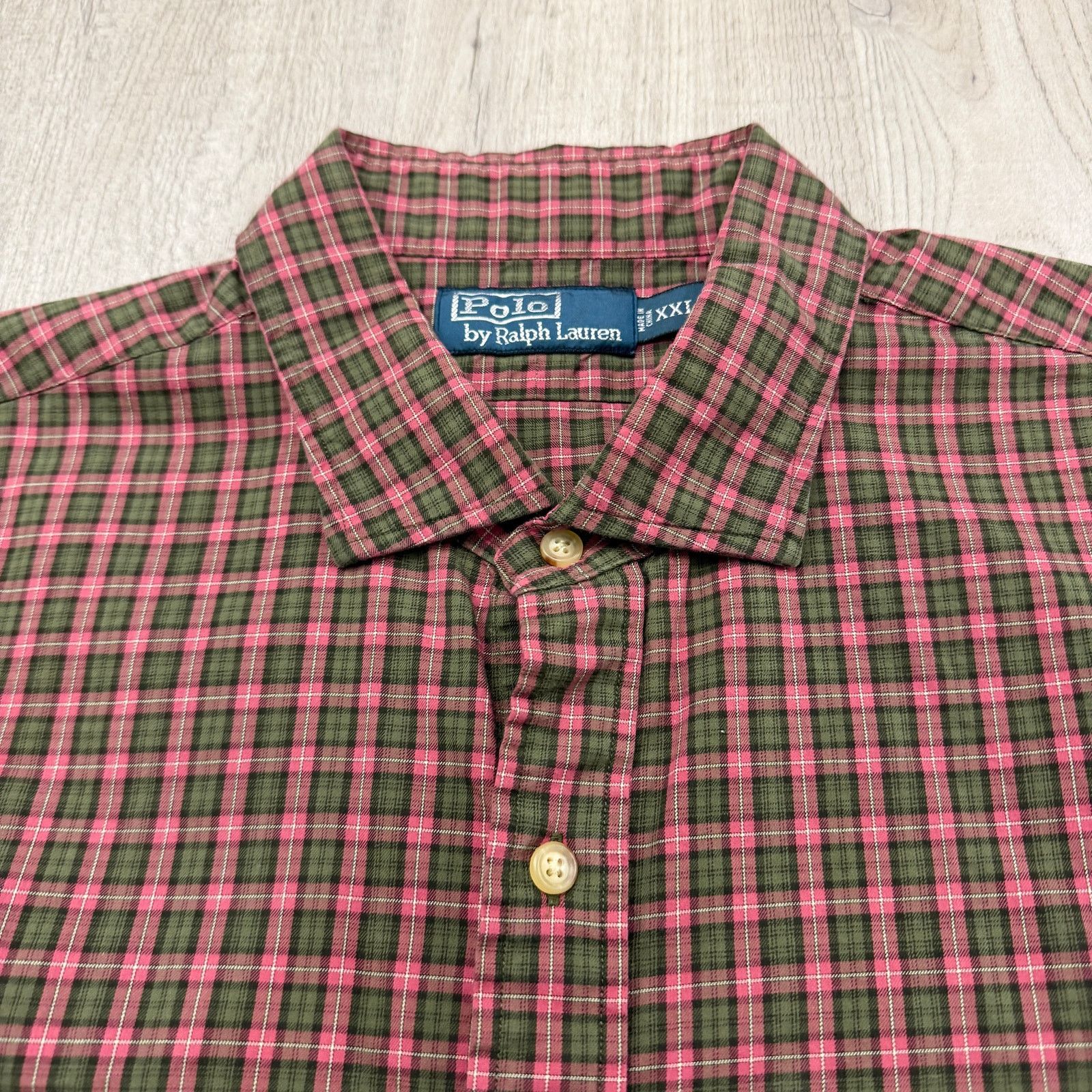 Polo Ralph Lauren Vintage Polo Ralph Lauren Button Shirt Men's 2XL Red Green Size US XXL / EU 58 / 5 - 3 Thumbnail