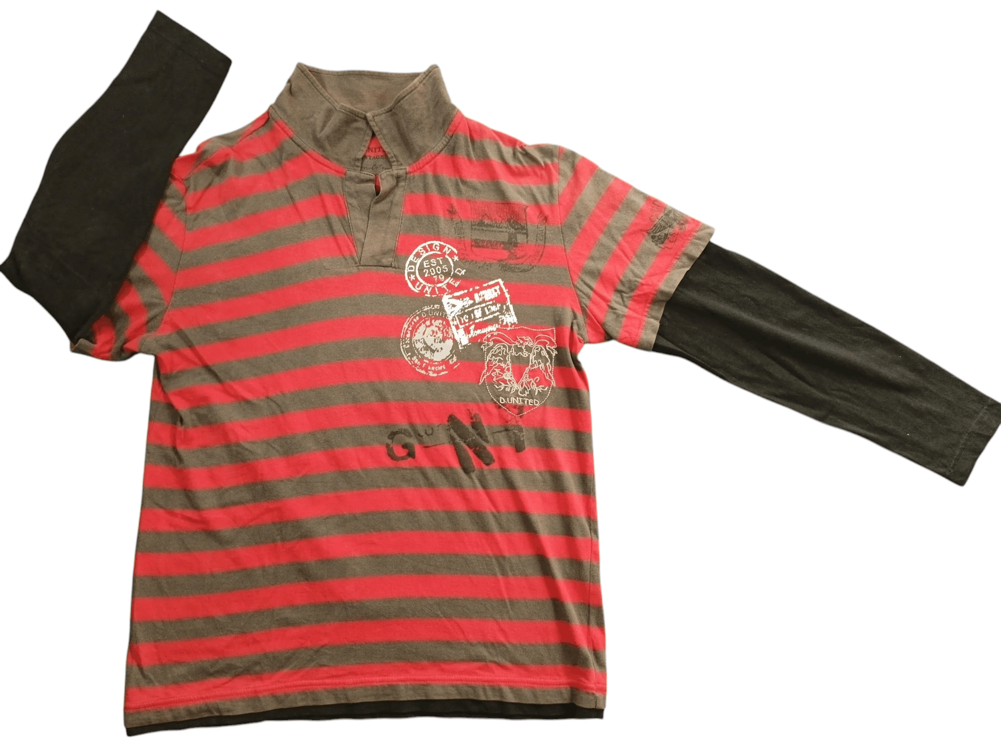 Japanese Brand Design United Double Layers Long Sleeve Stripe Size US M / EU 48-50 / 2 - 8 Thumbnail