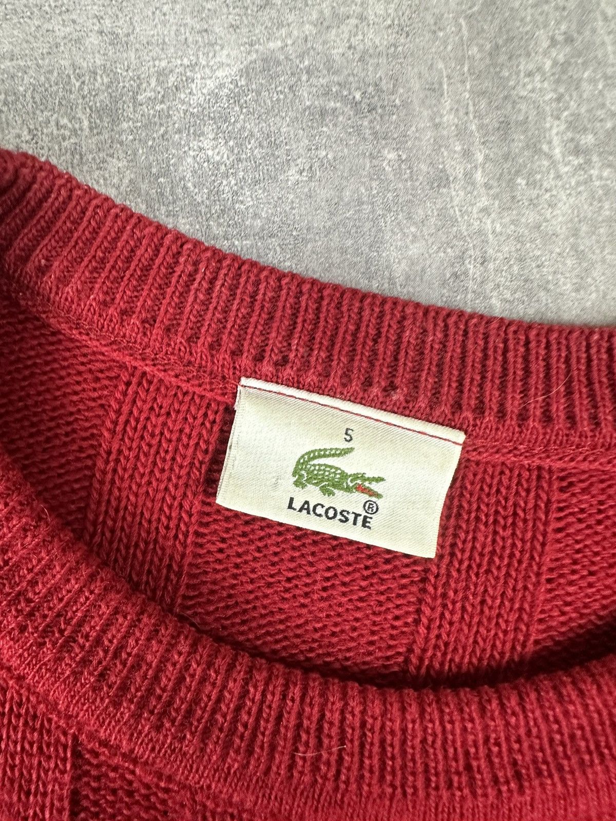 Lacoste Lacoste Cable Knit Mens Vintage Retro Small Logo Sweater Size US L / EU 52-54 / 3 - 5 Thumbnail