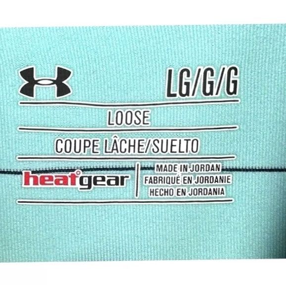 Under Armour Under Armour Polo Shirt Mens Large HeatGear Teal Wide Pinstripe Golf Rugby NEW Size US L / EU 52-54 / 3 - 3 Thumbnail