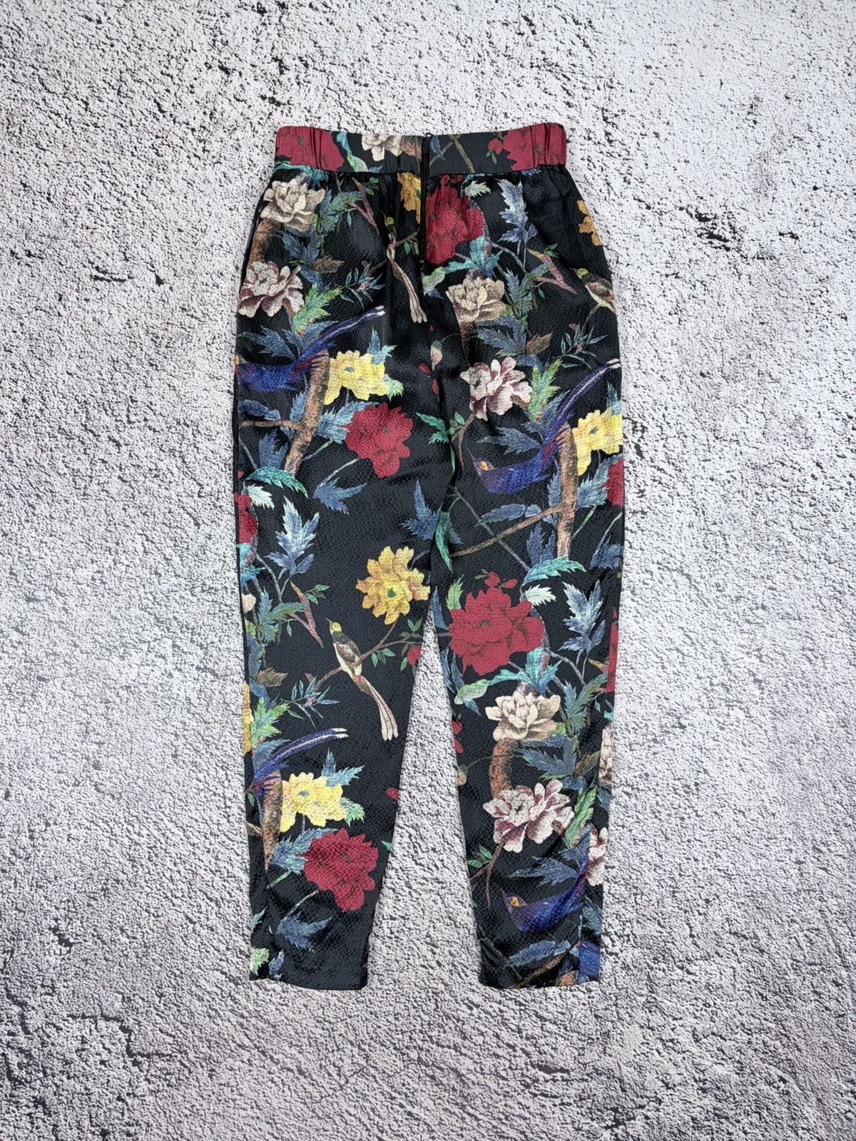 Alice + Olivia Alice Olivia Silk Floral Jacquard High Waist Pants Size 28" / US 6 / IT 42 - 5 Thumbnail