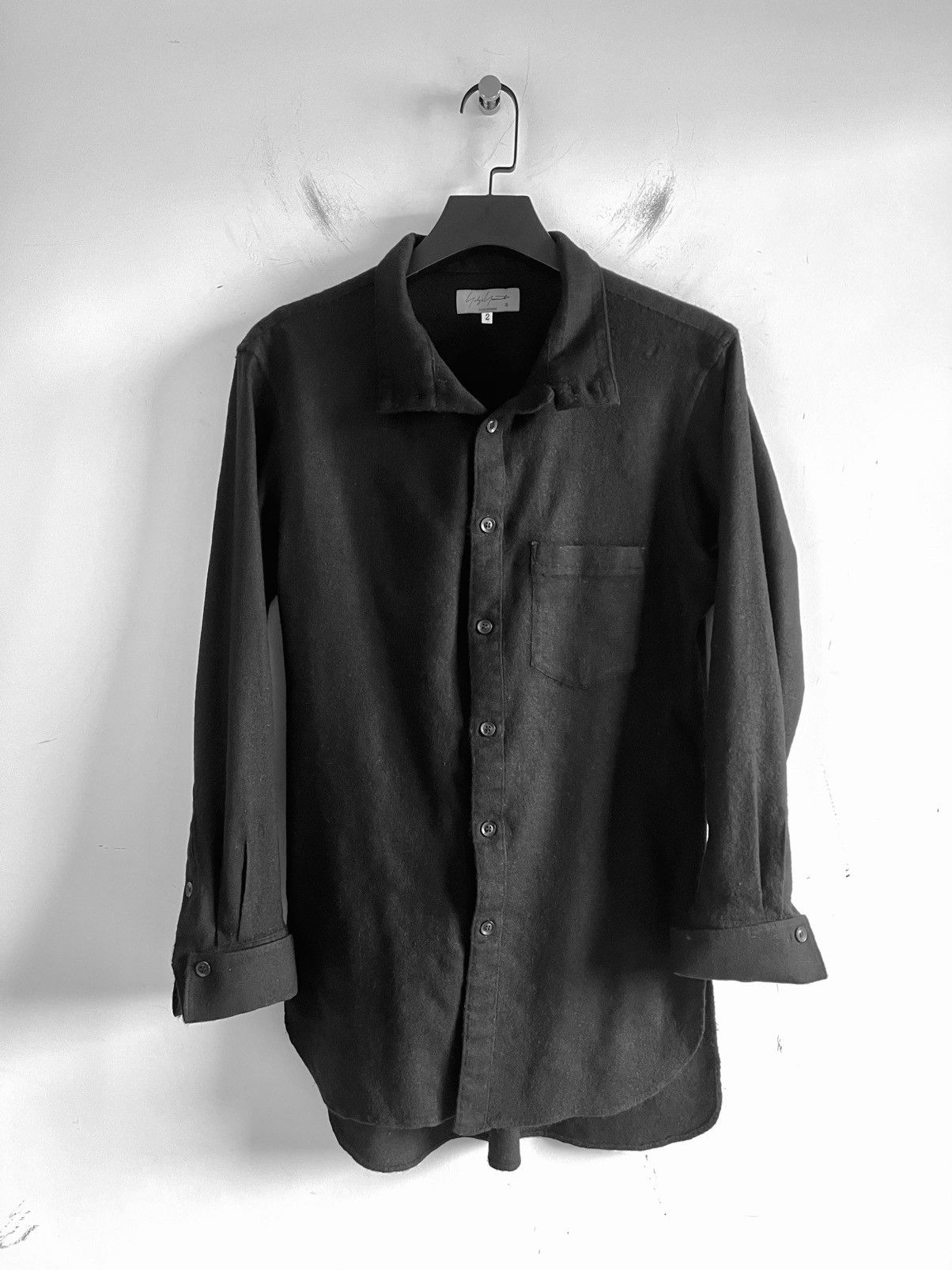 Yohji Yamamoto Yohji Yamamoto Pour Homme WOOL VIYELLA DOUBLE STAND BLOUSE Size US M / EU 48-50 / 2 - 2 Thumbnail