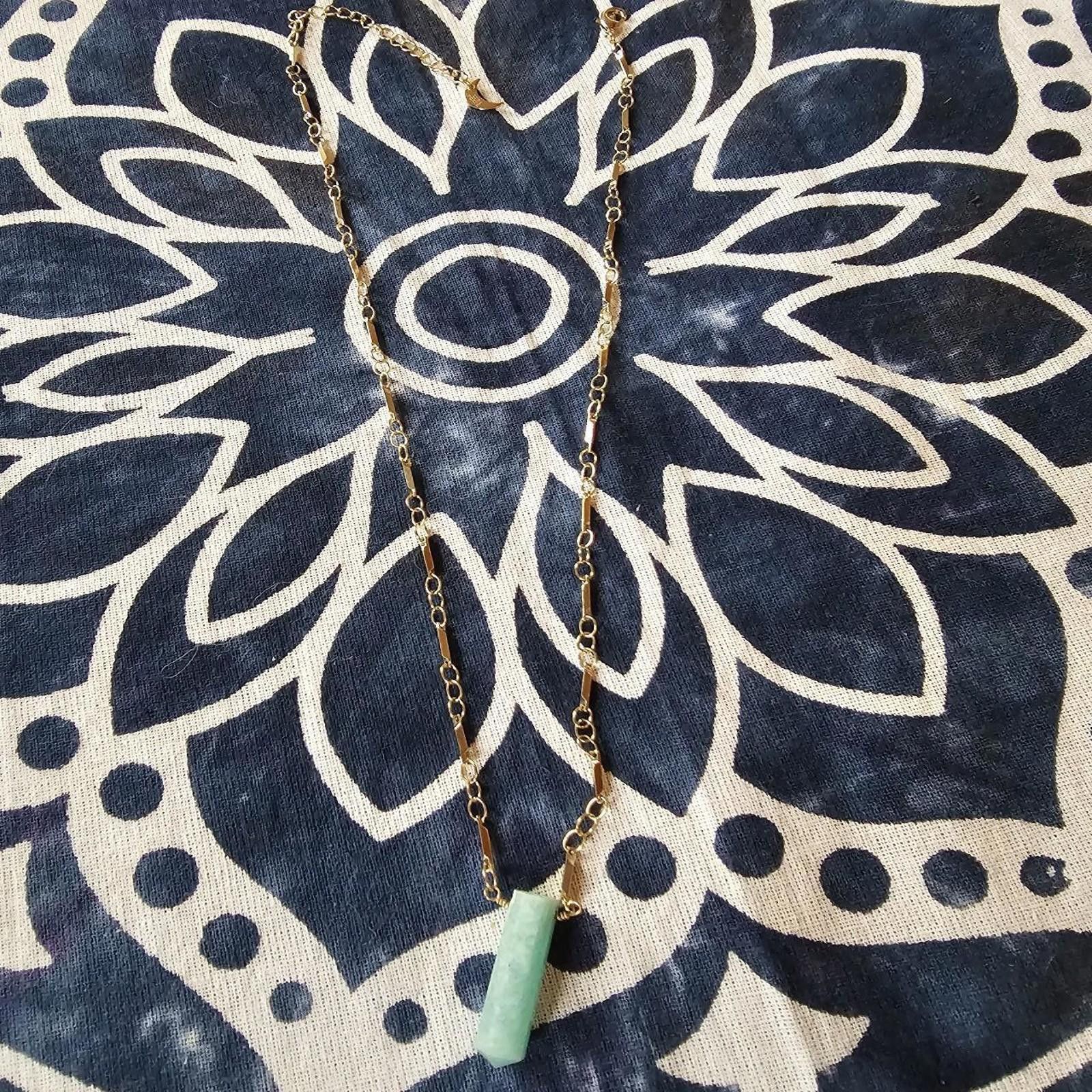 Designer Women's Gold and Aventurine Necklace Size ONE SIZE - 4 Thumbnail