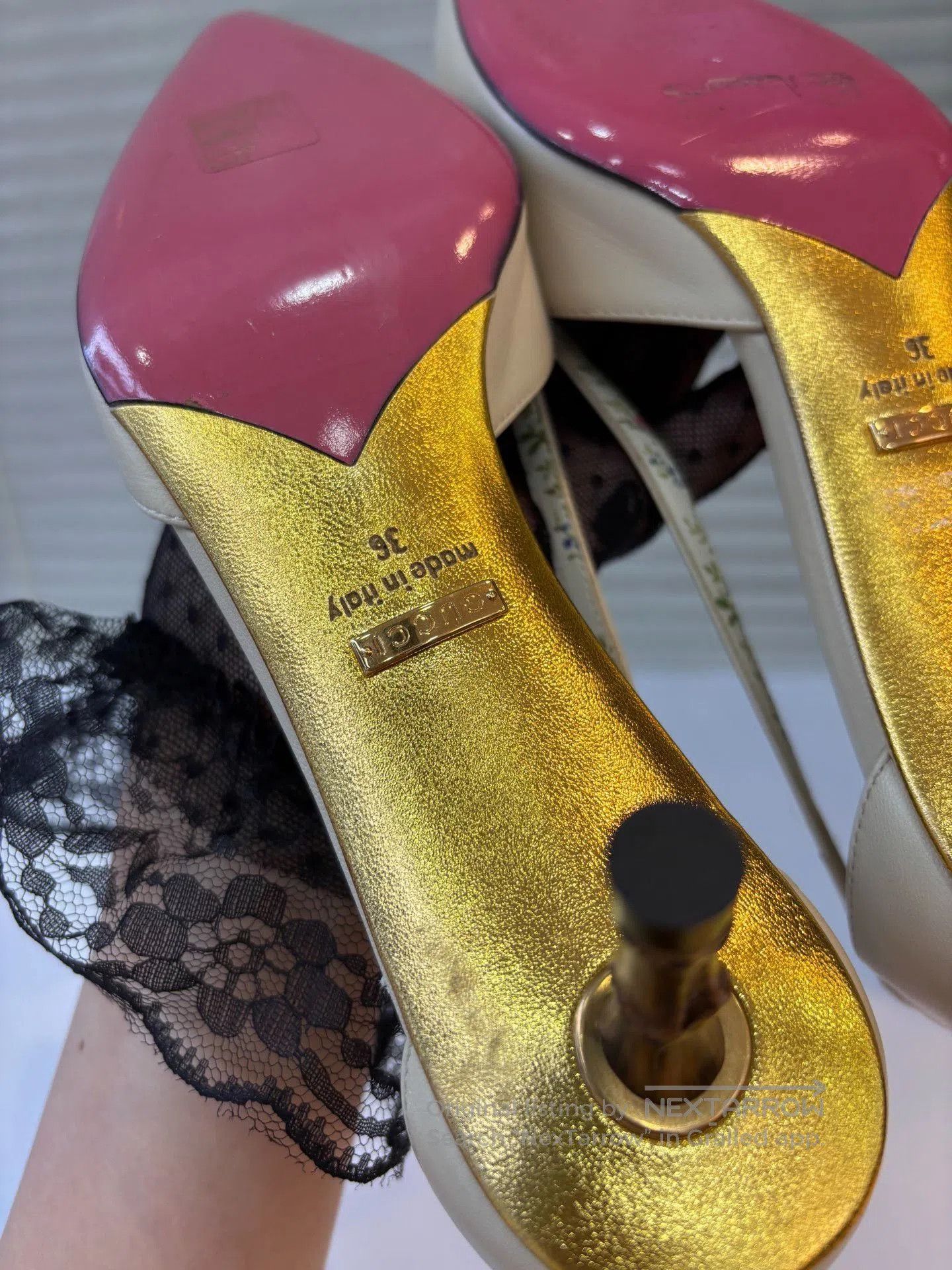 Gucci Gucci Bamboo Heel Tortoiseshell Bow Floral. Size US 5 / IT 35 - 2 Thumbnail
