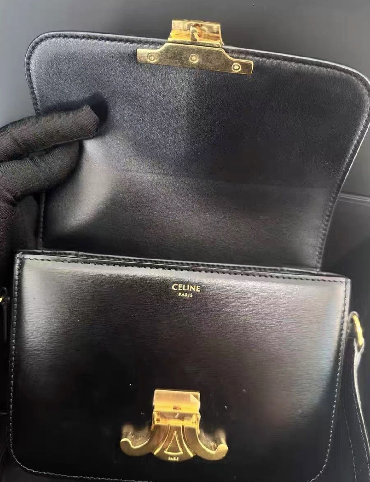 Celine Celine Teen Triomphe Box triumphant box bag J38 Size ONE SIZE - 7 Thumbnail