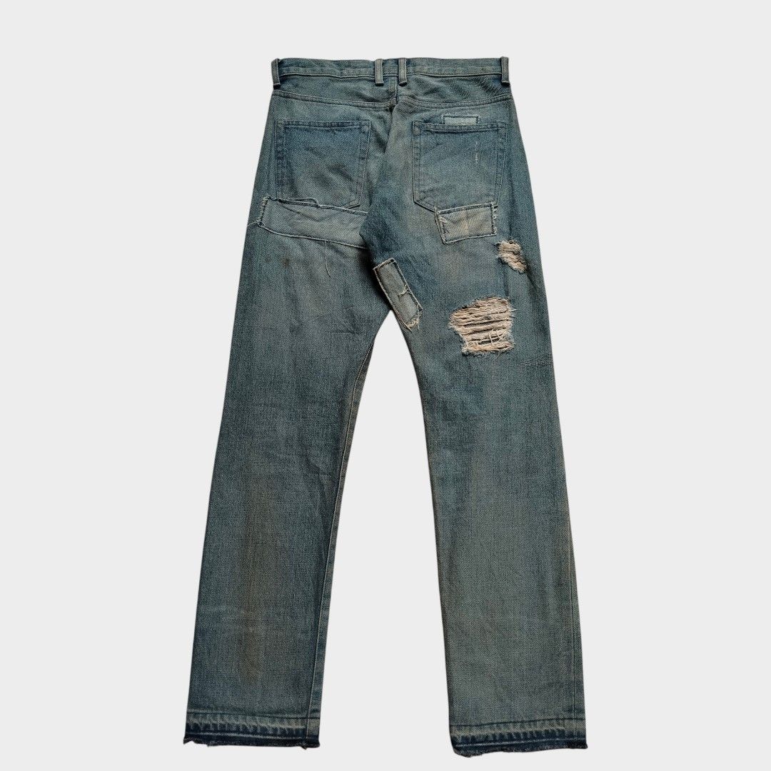 Number (N)ine Inpaichthys Kerri trashed patch work selvedge jean Size US 28 / EU 44 - 2 Thumbnail