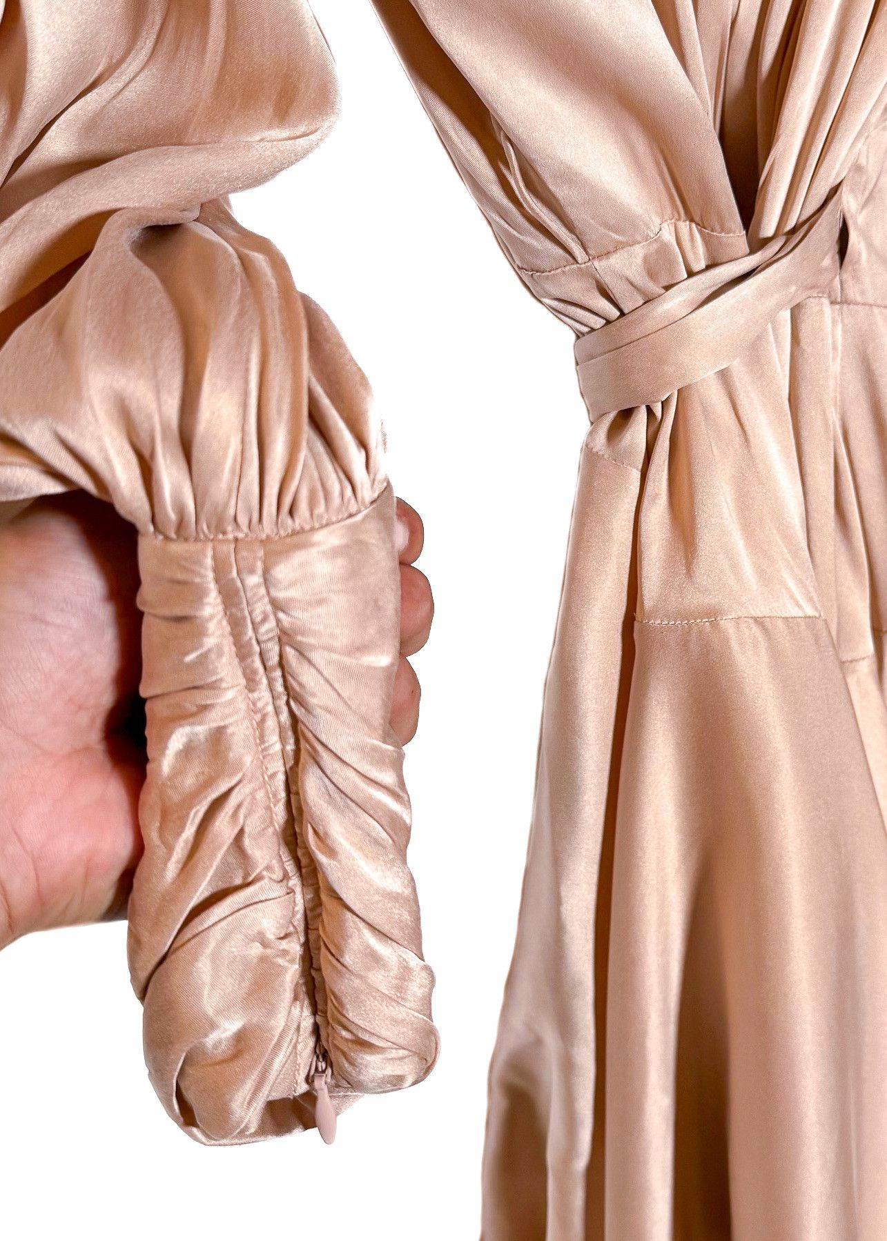 Zimmermann Zimmermann Dusty Pink Satin Classic Wrap Dress Size XL / US 12-14 / IT 48-50 - 4 Thumbnail