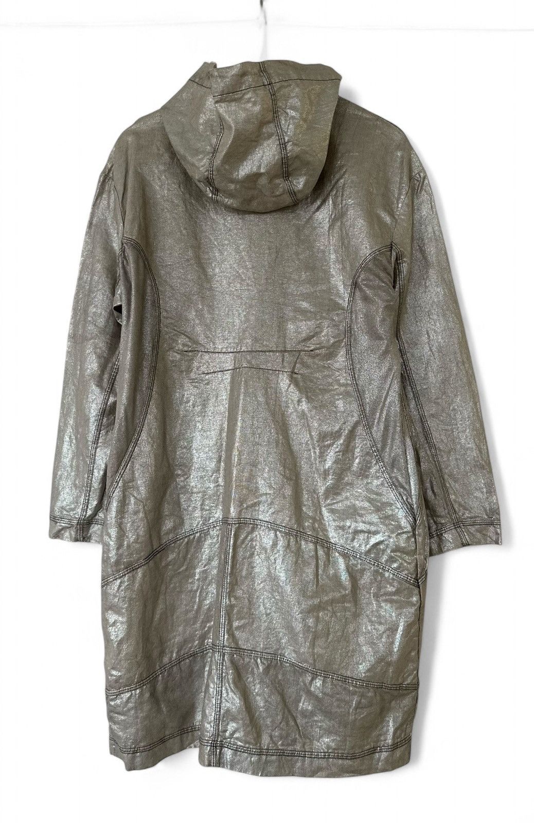 Bottega Veneta × Elisa Cavaletti BOTTEGA Elisa Cavaletti 100% Linen Jacket Coat Hooded Size M Size M / US 6-8 / IT 42-44 - 2 Thumbnail