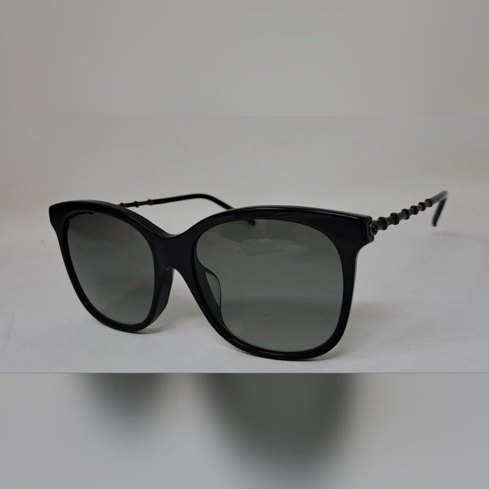 Gucci Gucci Sunglasses GG0655SA 001 Black Gold Grey Full Rim Squa Size ONE SIZE - 9 Thumbnail