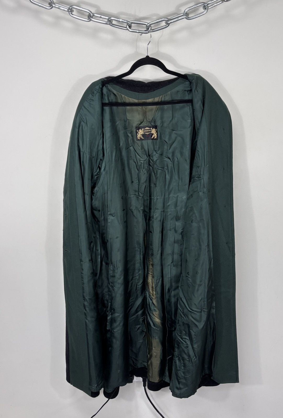 Other Vintage Lodenfrey Women’s Charcoal Grey Black Wool Coat Size L / US 10 / IT 46 - 3 Thumbnail