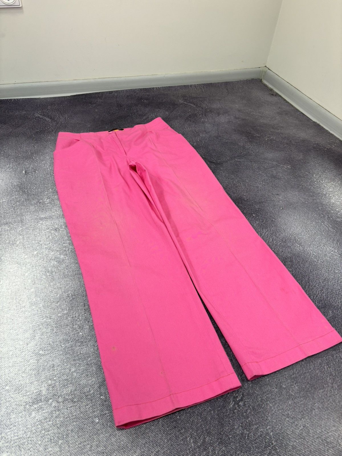 Davide Cenci Vintage Davide Cenci Women’s Luxury Pink Wide-Leg Pants Size 30" / US 8 / IT 44 - 4 Thumbnail