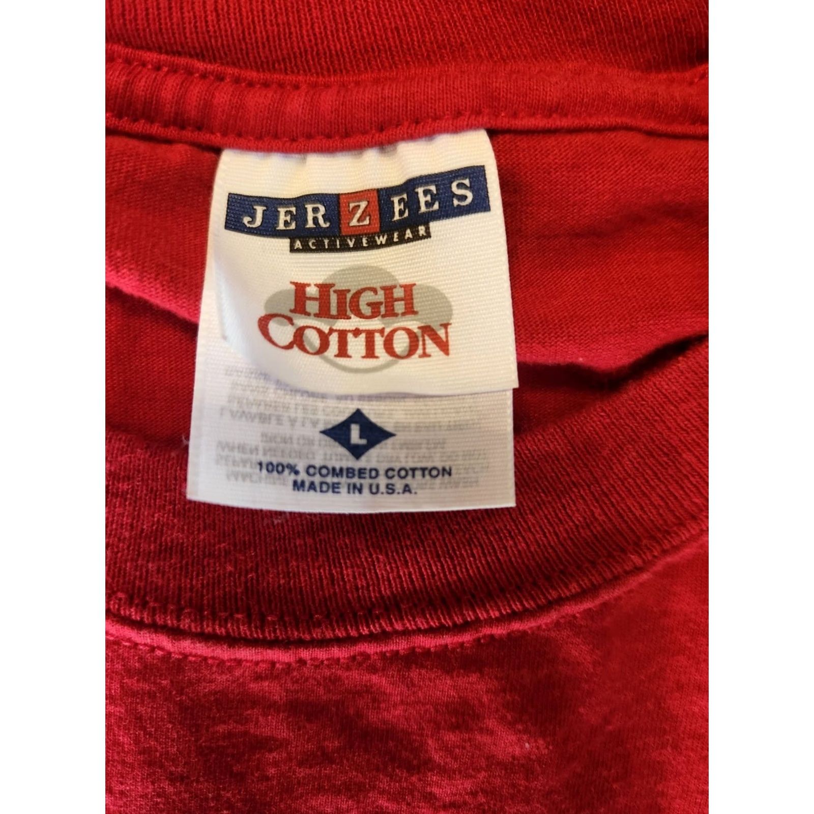 Jerzees VINTAGE Rusty's Road Night Lager Summer Tour T-Shirt Men L Red 90s Cotton USA Jerzees Shirt Crew Neck Short Sleeve Graphic Print Size US L / EU 52-54 / 3 - 3 Thumbnail
