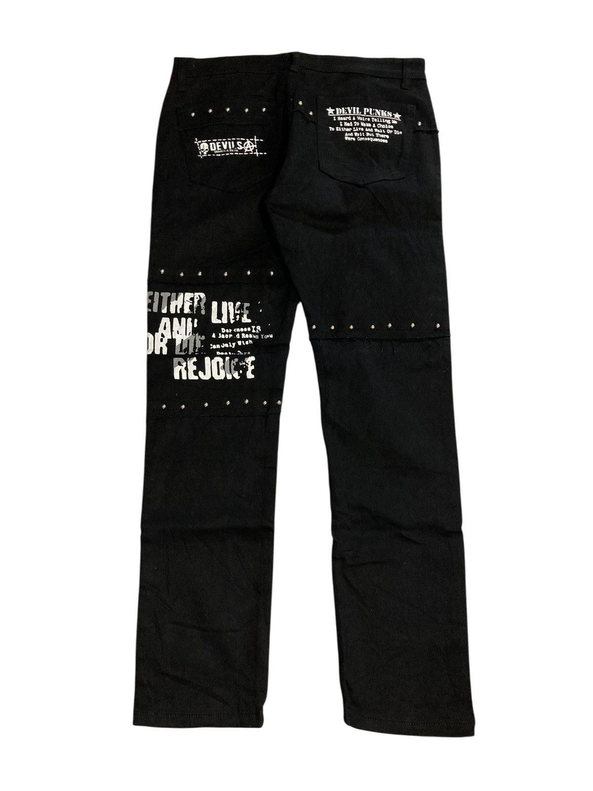 Hysteric Glamour JAPANESE BRAND - Patchwork Studded Chain Punk Design Vkei Size US 34 / EU 50 - 5 Thumbnail
