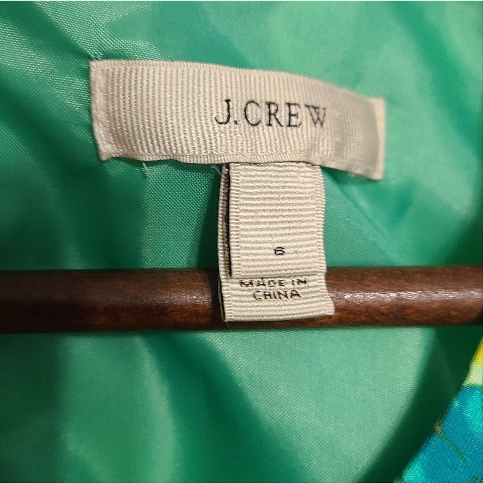 J.Crew J. Crew Sleeveless Silk Green Patterned Dress Size 6 Size M / US 6-8 / IT 42-44 - 4 Thumbnail