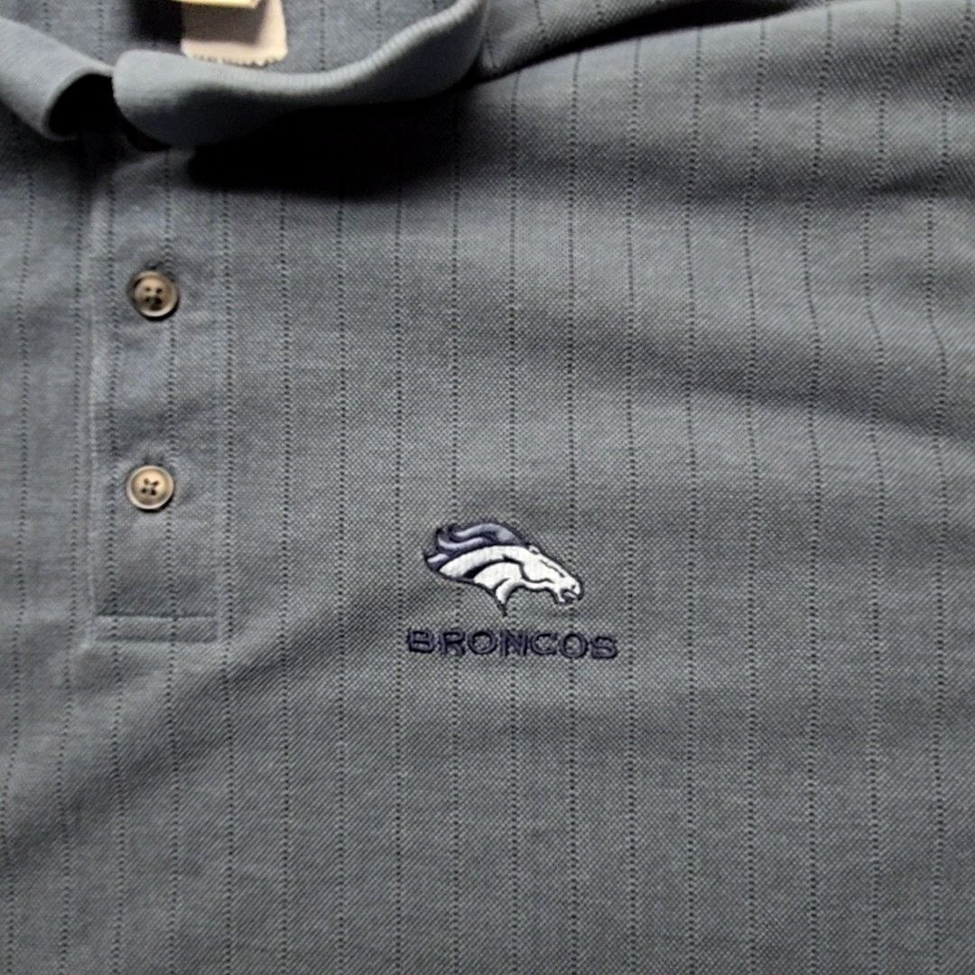 NFL Vintage Denver Broncos Polo NFL Embroidered Blue XL Shirt Size US XL / EU 56 / 4 - 2 Thumbnail
