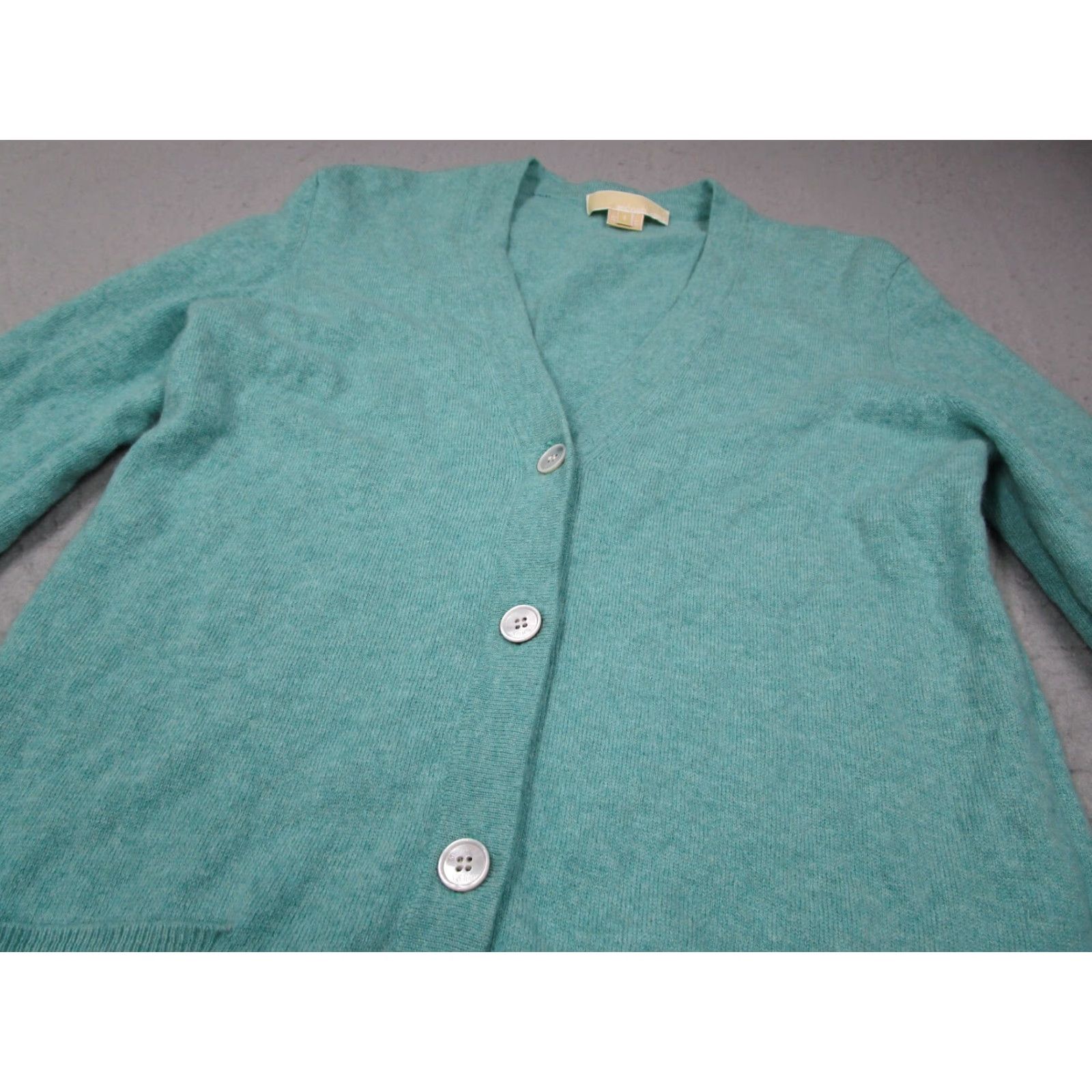 Michael Kors Michael Kors Women's Sweater Small Blue Cashmere Blend Button-Up Cardigan Long Sleeve Classic Size S / US 4 / IT 40 - 2 Thumbnail