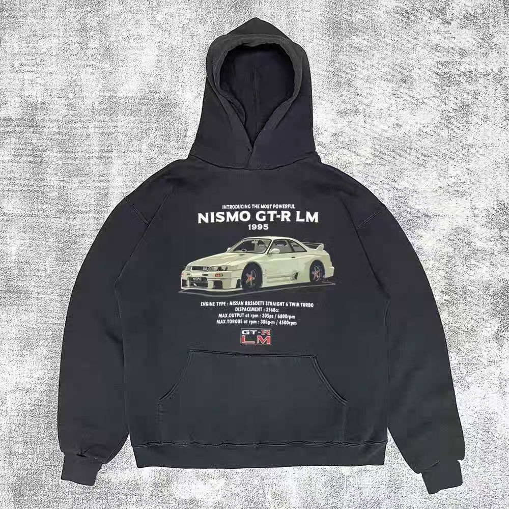 Vintage Black Washed Vintage Car Print Hoodie Size US M / EU 48-50 / 2 - 1 Thumbnail