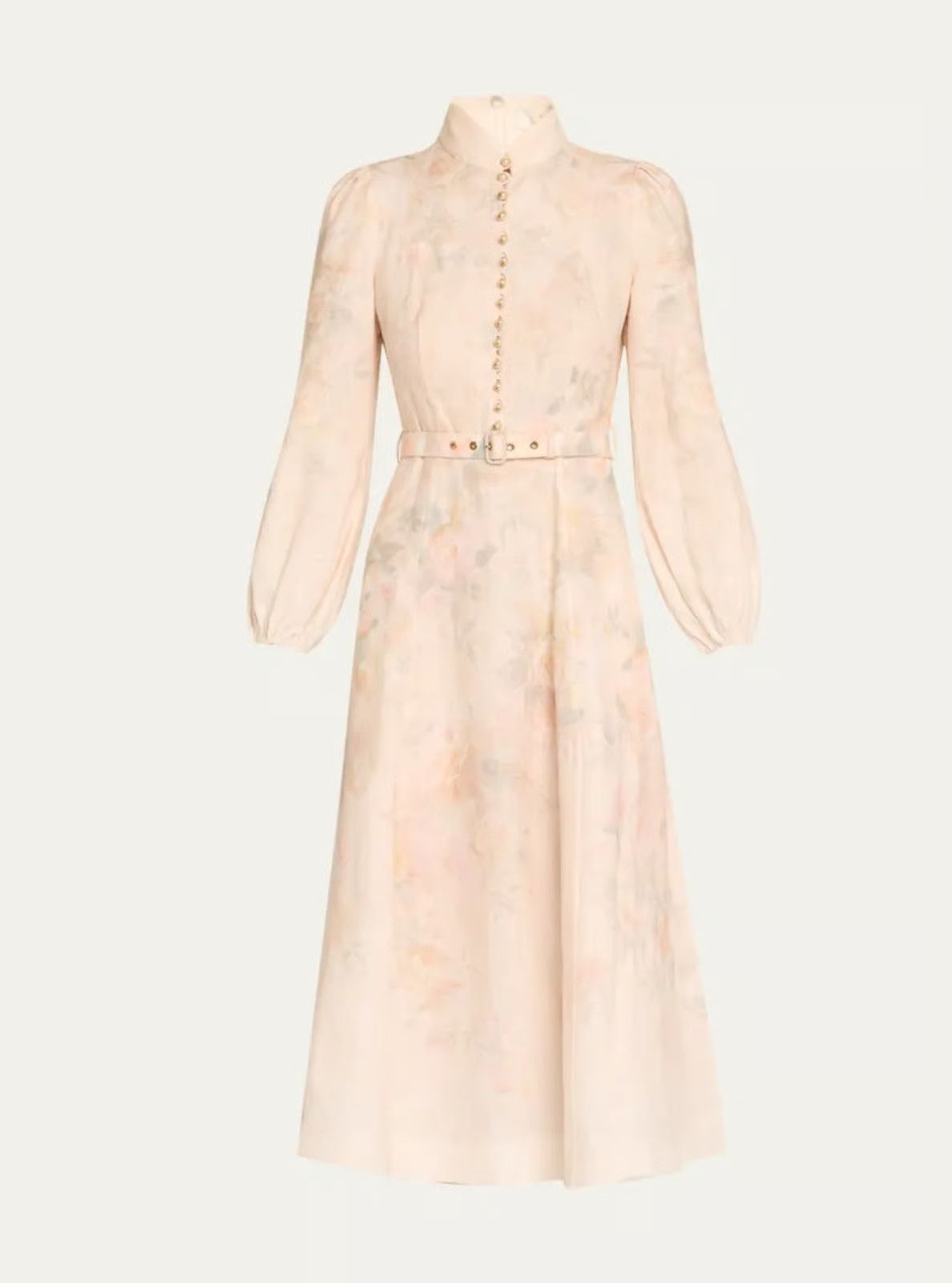 Zimmermann oc11z0226 Crush Buttoned Midi Dress In Multicolor Size M / US 6-8 / IT 42-44 - 1 Thumbnail