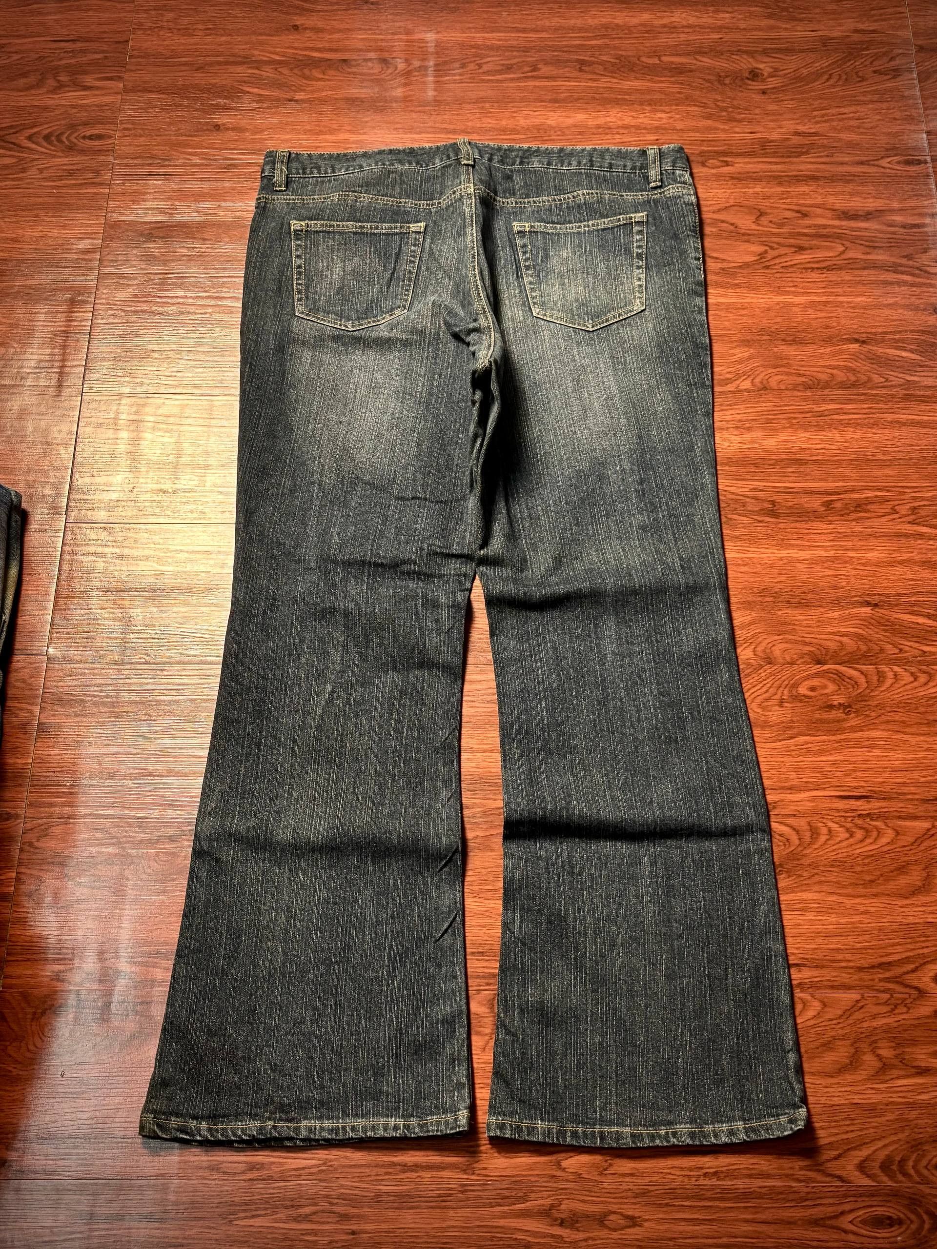 If Six Was Nine Vintage Y2K Sagress Denim Plain Bootcut Pants Dark Wash Jean Size 36" / US 14 / IT 50 - 3 Thumbnail
