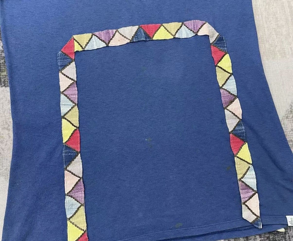 Visvim VISVIM 14AW Limited Indigo Dyed Ethnic Patchwork T-shirt J16 Size US M / EU 48-50 / 2 - 4 Thumbnail