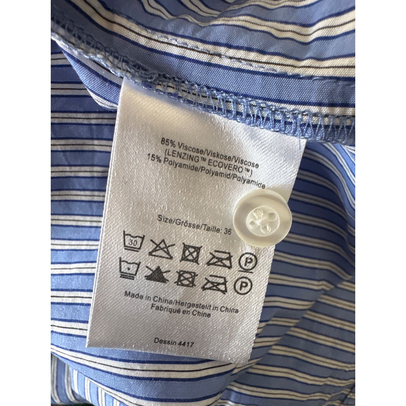 Baum und Pferdgarten BAUM UND PFERDGARTEN MACEO Button Up Shirt Blue Twin Stripe Size S / US 4 / IT 40 - 12 Thumbnail