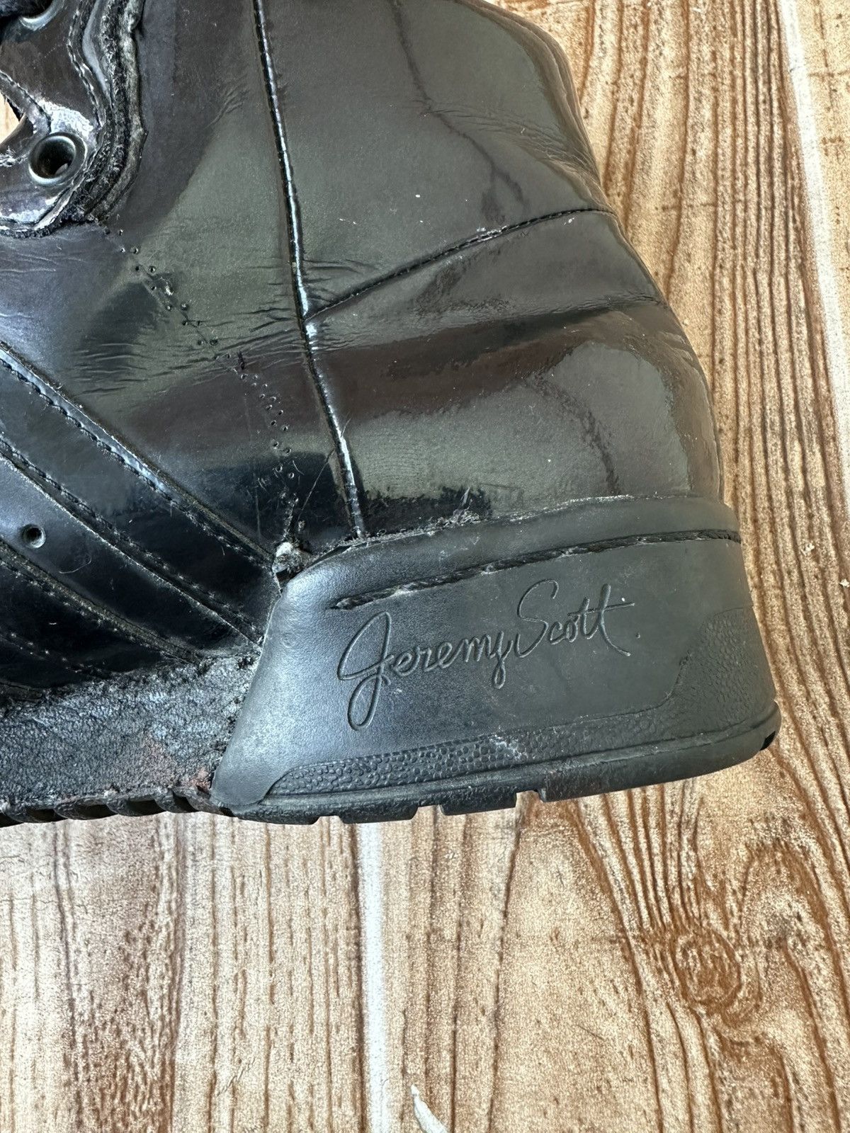 Adidas × Jeremy Scott Ss13 Adidas Jeremy Scott JS Wings 2.0 Patent Black Size US 6.5 / EU 39-40 - 16 Thumbnail