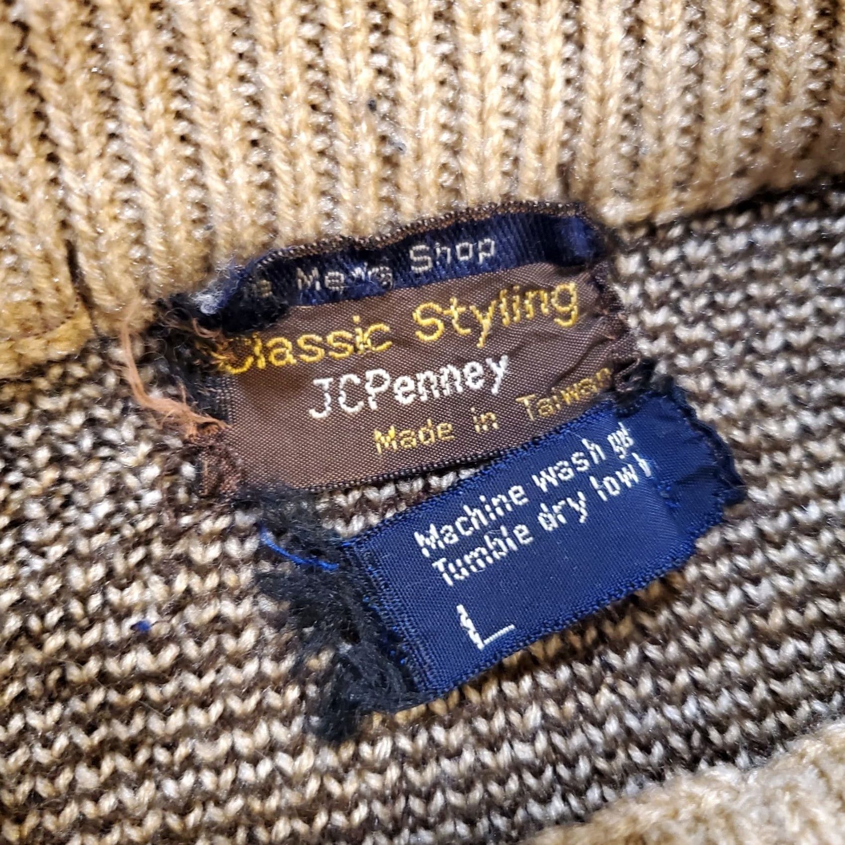 JCPenney VINTAGE JCPenney Sweater Mens Large L 80s Fair Isle Cable Knit Wool Acrylic Pullover VTG Size US L / EU 52-54 / 3 - 6 Thumbnail
