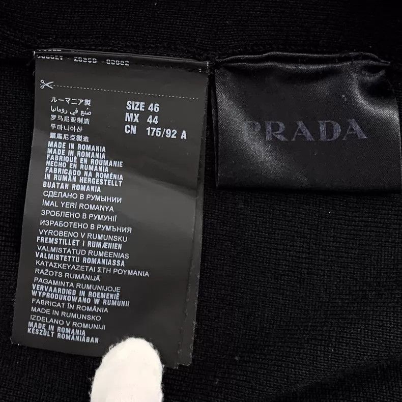 Prada Prada Black wool stand-up collar zipper long-sleeved jacke Size US S / EU 44-46 / 1 - 7 Thumbnail