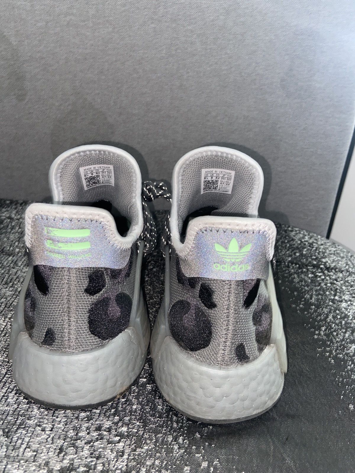 Adidas Pharrell x adidas NMD Human Race 'Animal Print - Ash' Size US 8.5 / EU 41-42 - 4 Thumbnail