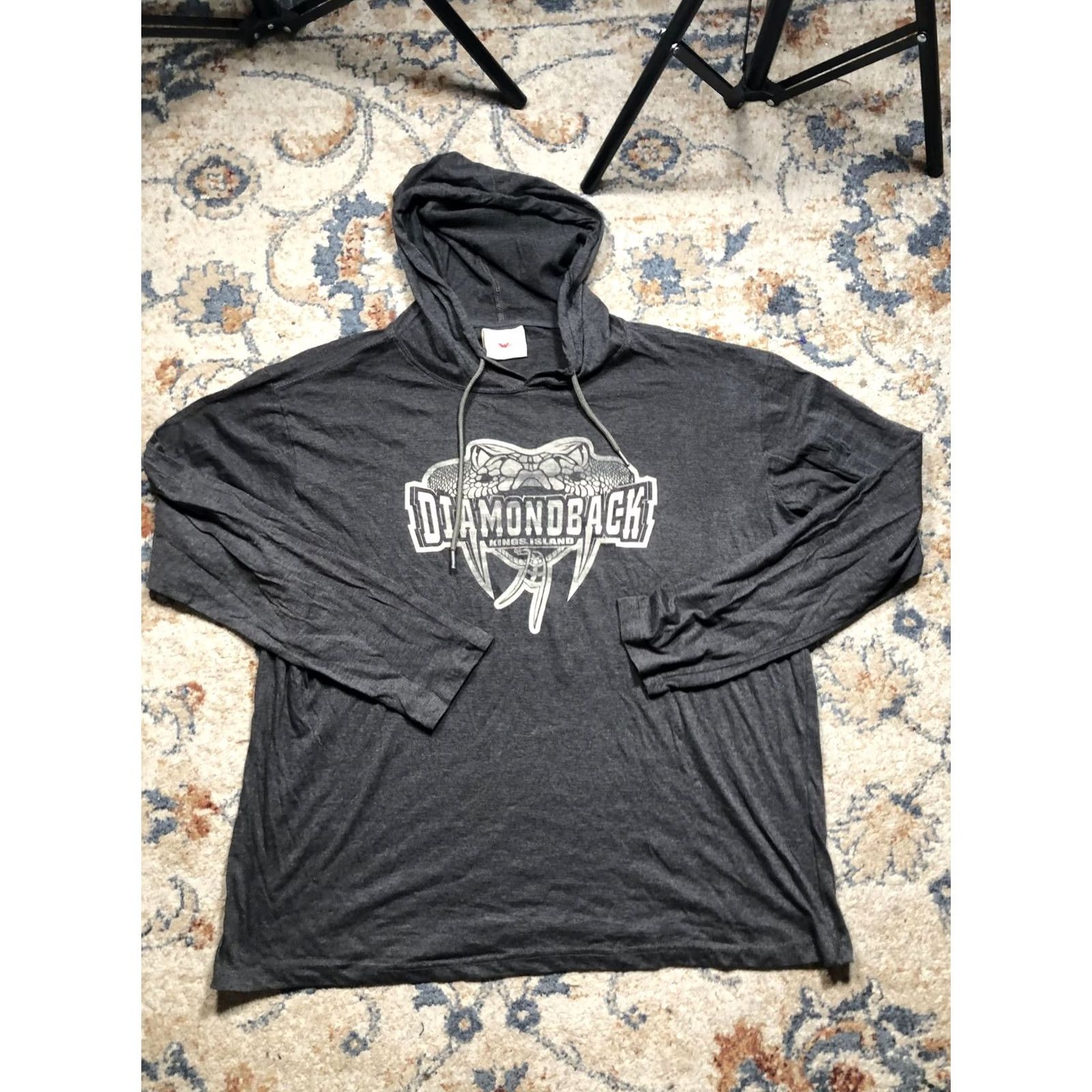 Vintage RetroVision Diamondback Kings Island Hoodie Shirt Mens 2XL Gray Long Sleeve RetroVision Size US XXL / EU 58 / 5 - 2 Thumbnail