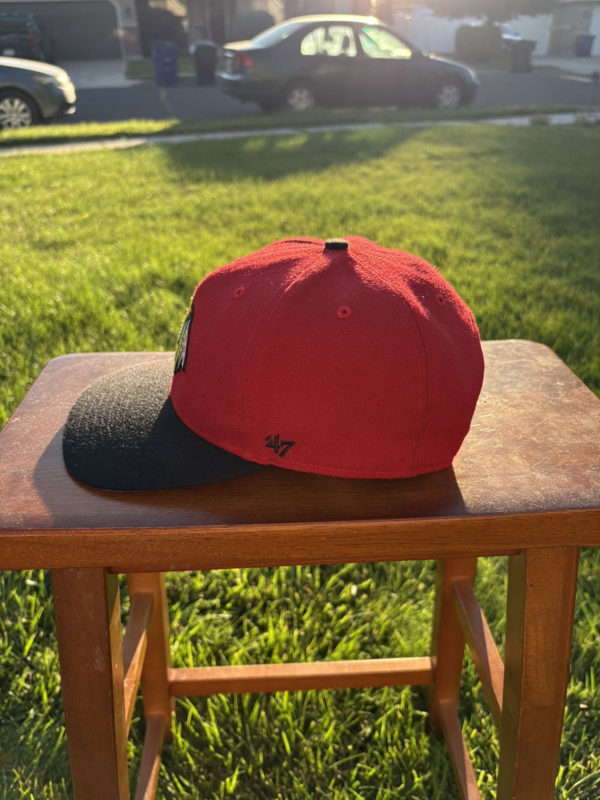 47 Brand Chicago Blackhawks NHL ’47 Snapback Hat Red Black Vintage Size ONE SIZE - 2 Thumbnail