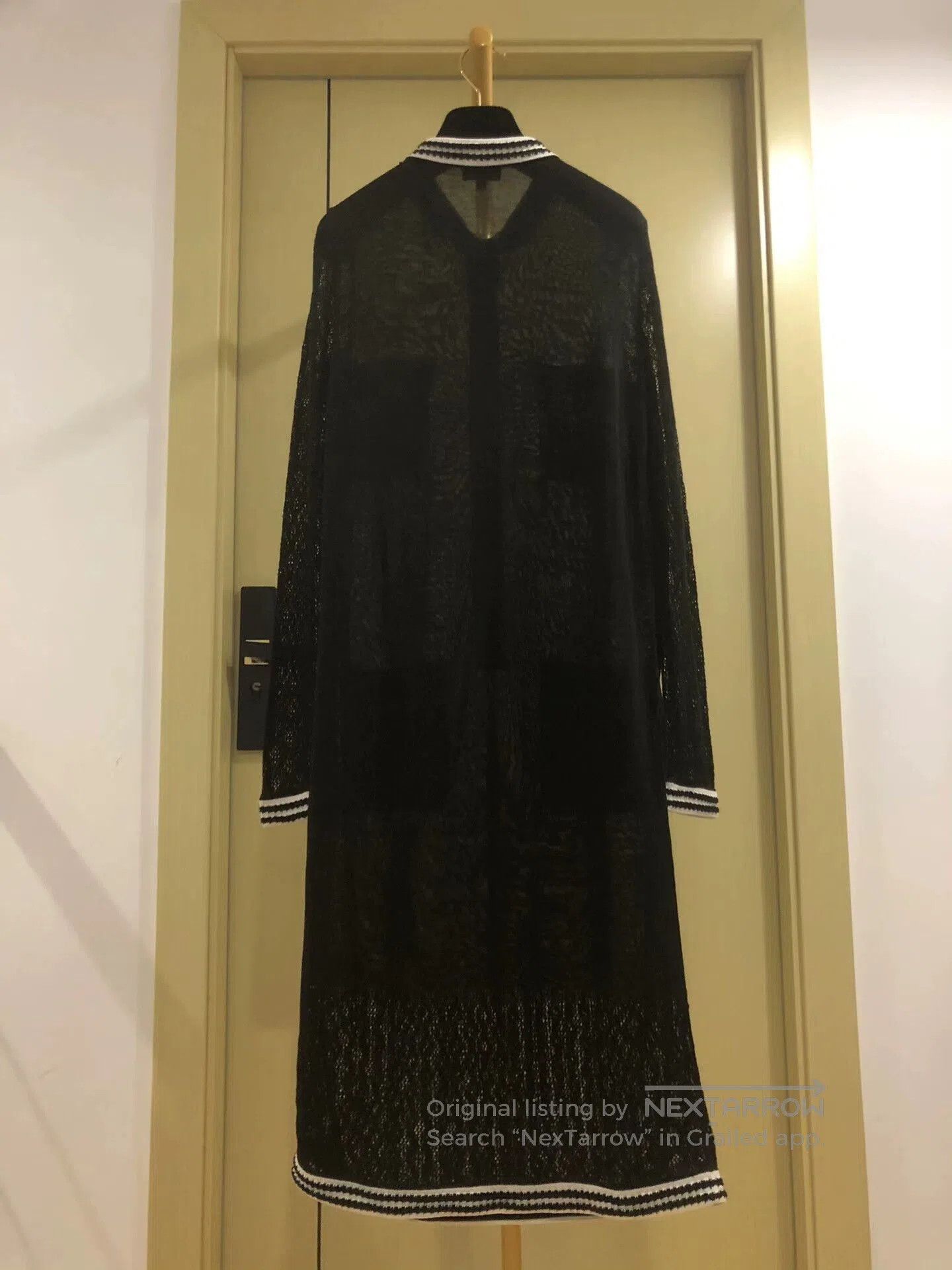Chanel Chanel Black Lace Dress with Stripes. Size M / US 6-8 / IT 42-44 - 2 Thumbnail